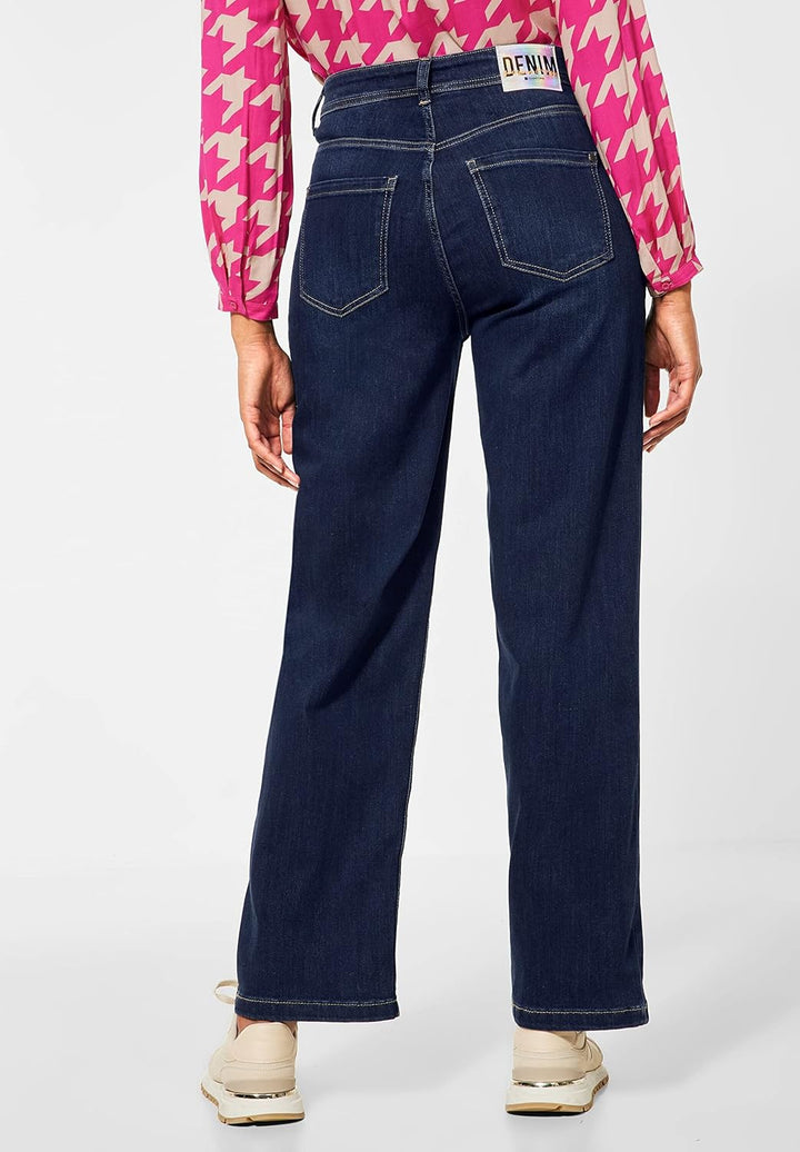 Street One Damen Culotte Jeanshose 28W / 32L Deep Indigo Used, 28W / 32L Deep Indigo Used