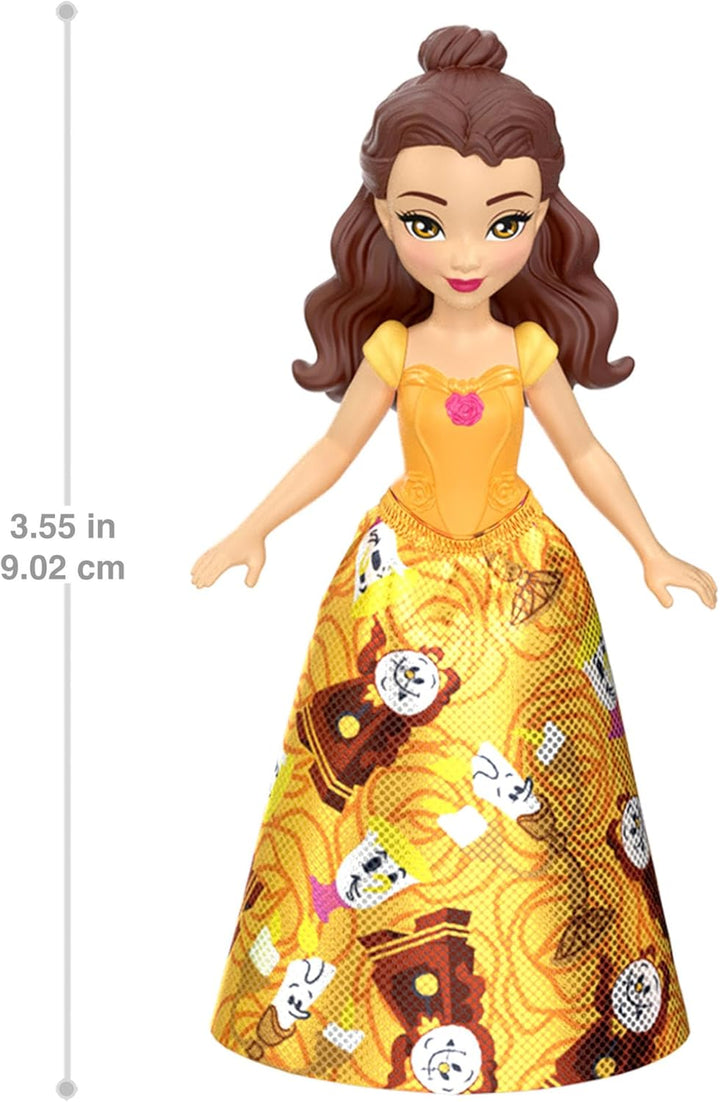 Mattel Disney Princess und Freunde Set mit 5 beweglichen kleinen Puppen mit abnehmbaren Röcken oder