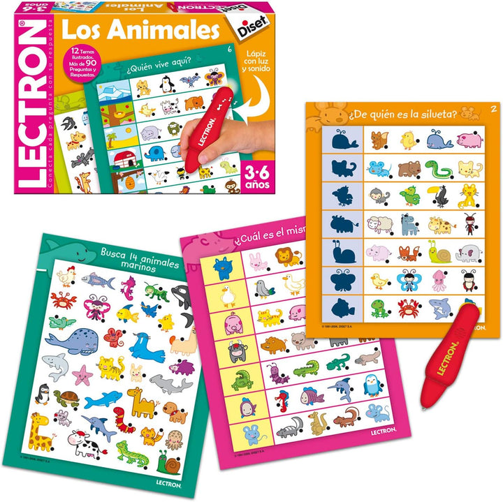 Diset 63883 Tiere Spielzeug, Sortiert, 39x27x5,3 Lernspiel, Tiere, Lernspiel, Tiere