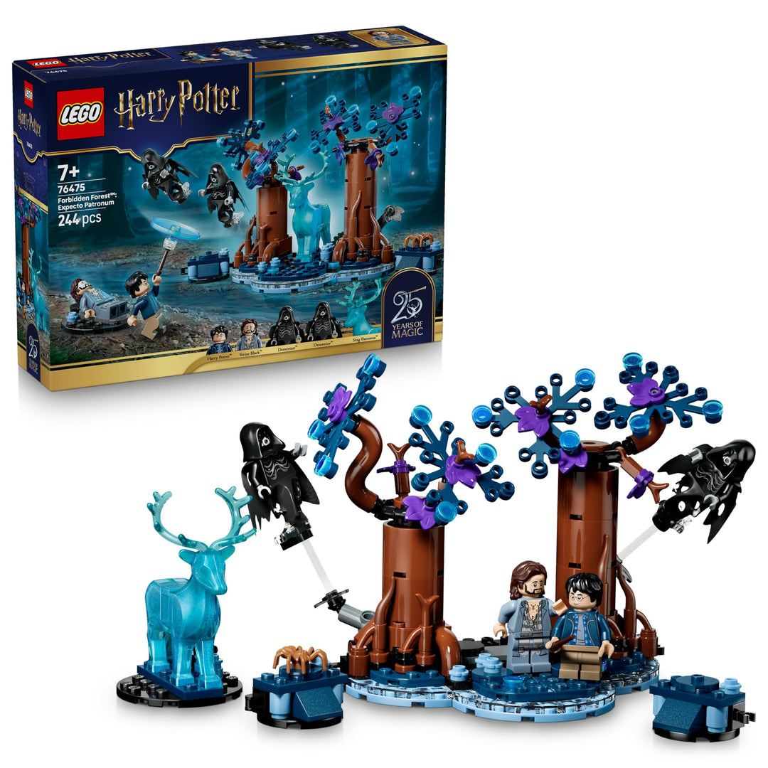 LEGO Harry Potter Verbotener Wald: Expecto Patronum Spielzeug - Modell mit 2 Dementoren, Hirsch und