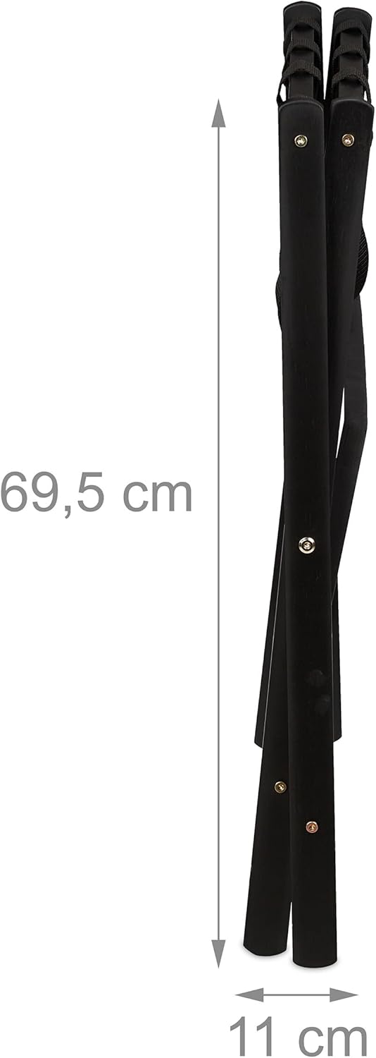 Relaxdays Kofferständer klappbar, 2er Set, Holz, HxBxT: 54 x 66 x 45 cm, 2 Ablagen, Kofferaufbewahru