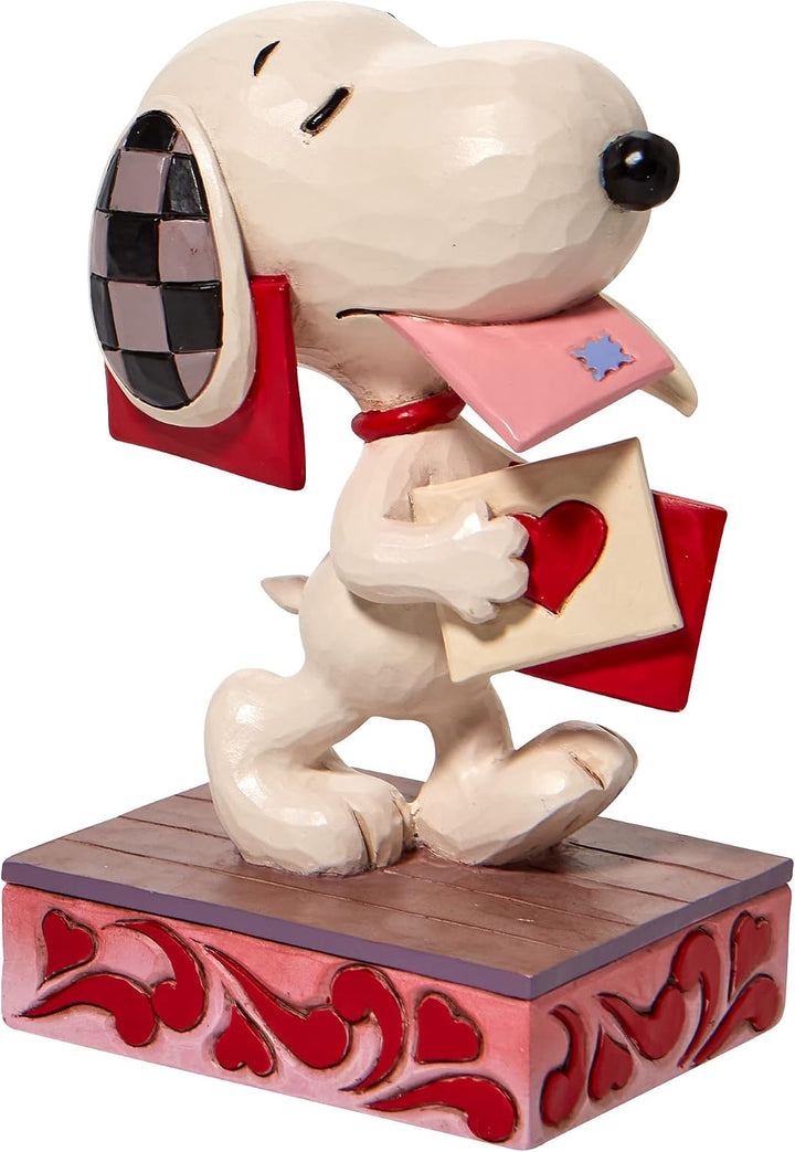 Enesco Jim Shore Peanuts Snoopy Holding Valentines Figur, 11,9 cm, mehrfarbig