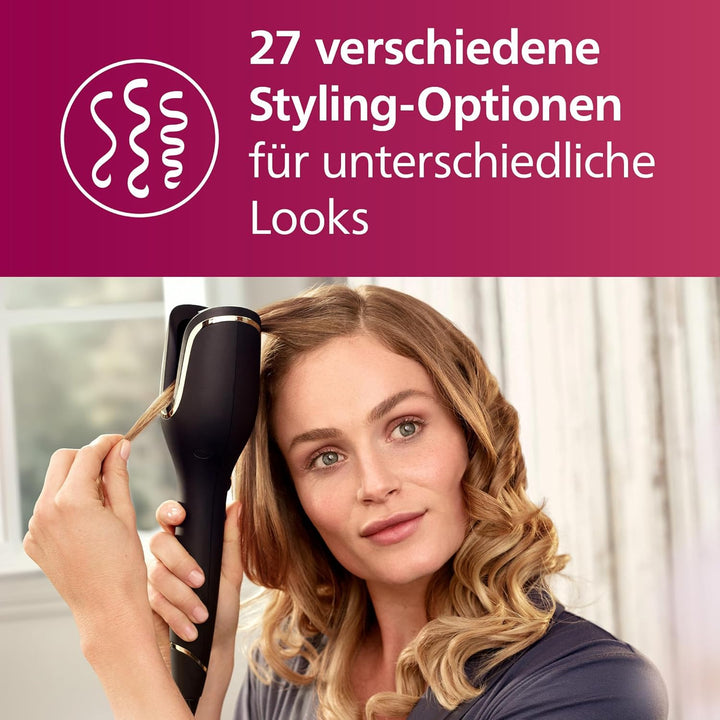 Philips StyleCare Prestige Automatischer Lockenstab mit innovativem System für Locken (Modell BHB876