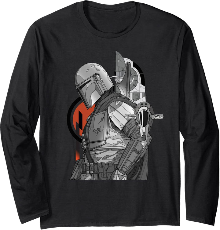 Star Wars The Mandalorian Metallic Vehicles Langarmshirt