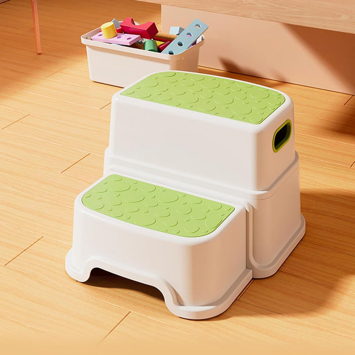 Kinderhocker 2 Stufen, Zweistufiger Tritthocker für Badezimmer, Waschbecken und Toilette, rutschfest