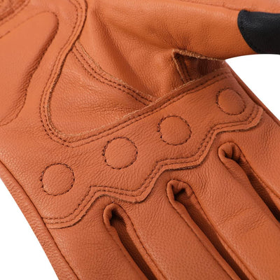 Harssidanzar Herren Winter Motorradhandschuhe,echtes Leder Vollfinger Touchscreen Thermisch gefütter