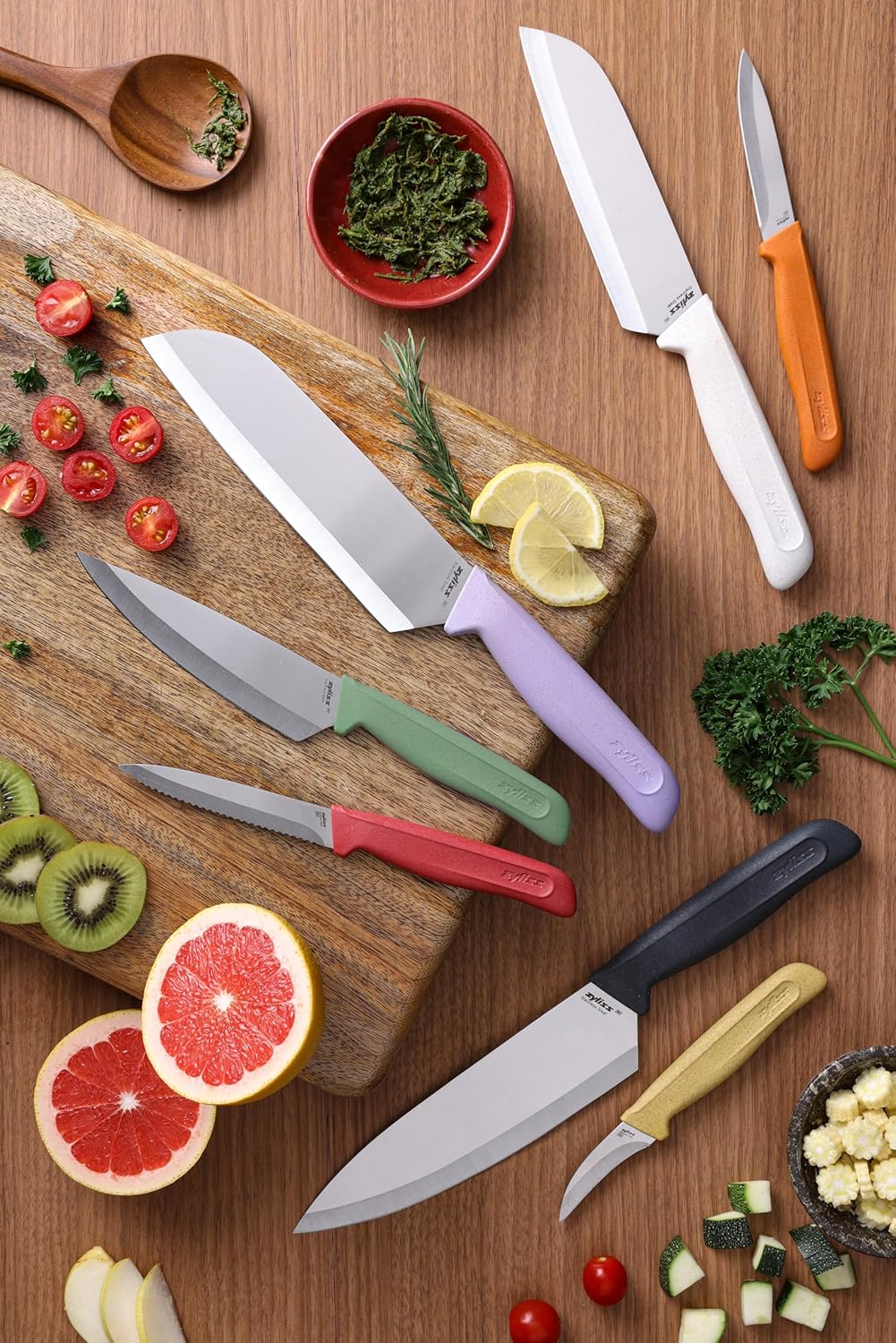 Zyliss Classic 2er Messerset Kochmesser &amp; Santoku Messer, Klingenschutz | Scharfes Küchenmesser Set,