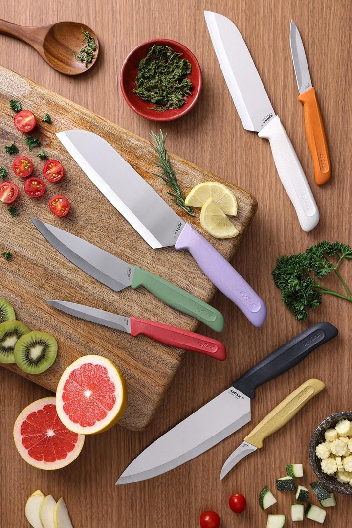 Zyliss Classic 2er Messerset Kochmesser &amp; Santoku Messer, Klingenschutz | Scharfes Küchenmesser Set,