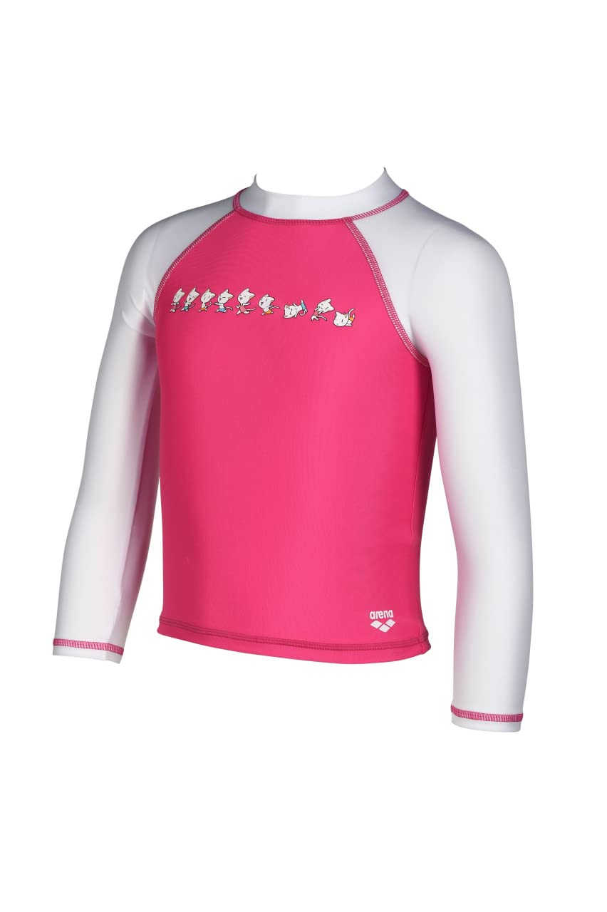 ARENA Unisex Kinder Friends Kids Uv L/S Tee Shirt 110 Freak Rose-white, 110 Freak Rose-white