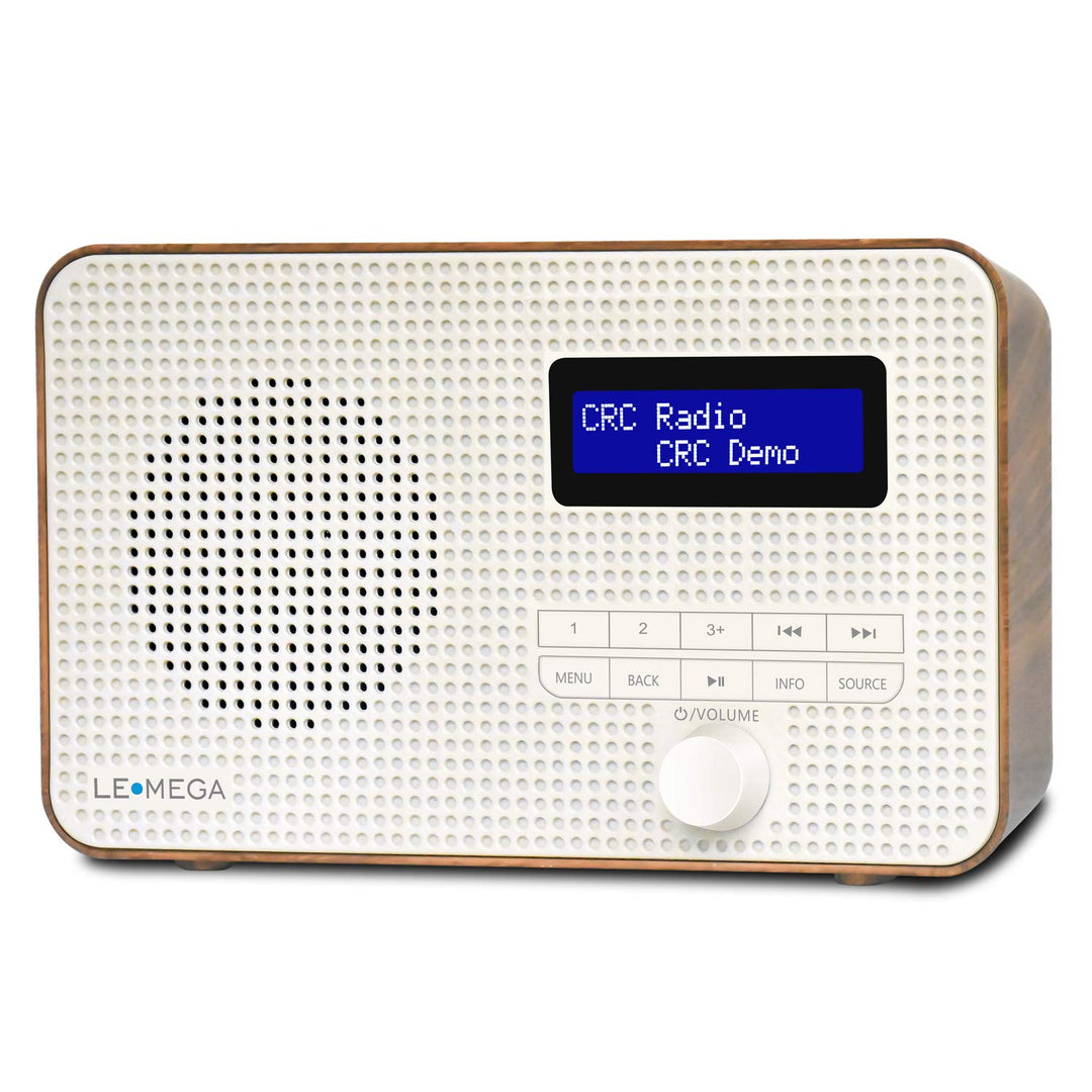 LEMEGA DR1 Tragbares DAB/DAB+ und UKW-Digitalradio,DAB-Radio mit Handbedienung,Doppelalarm,Schlummer