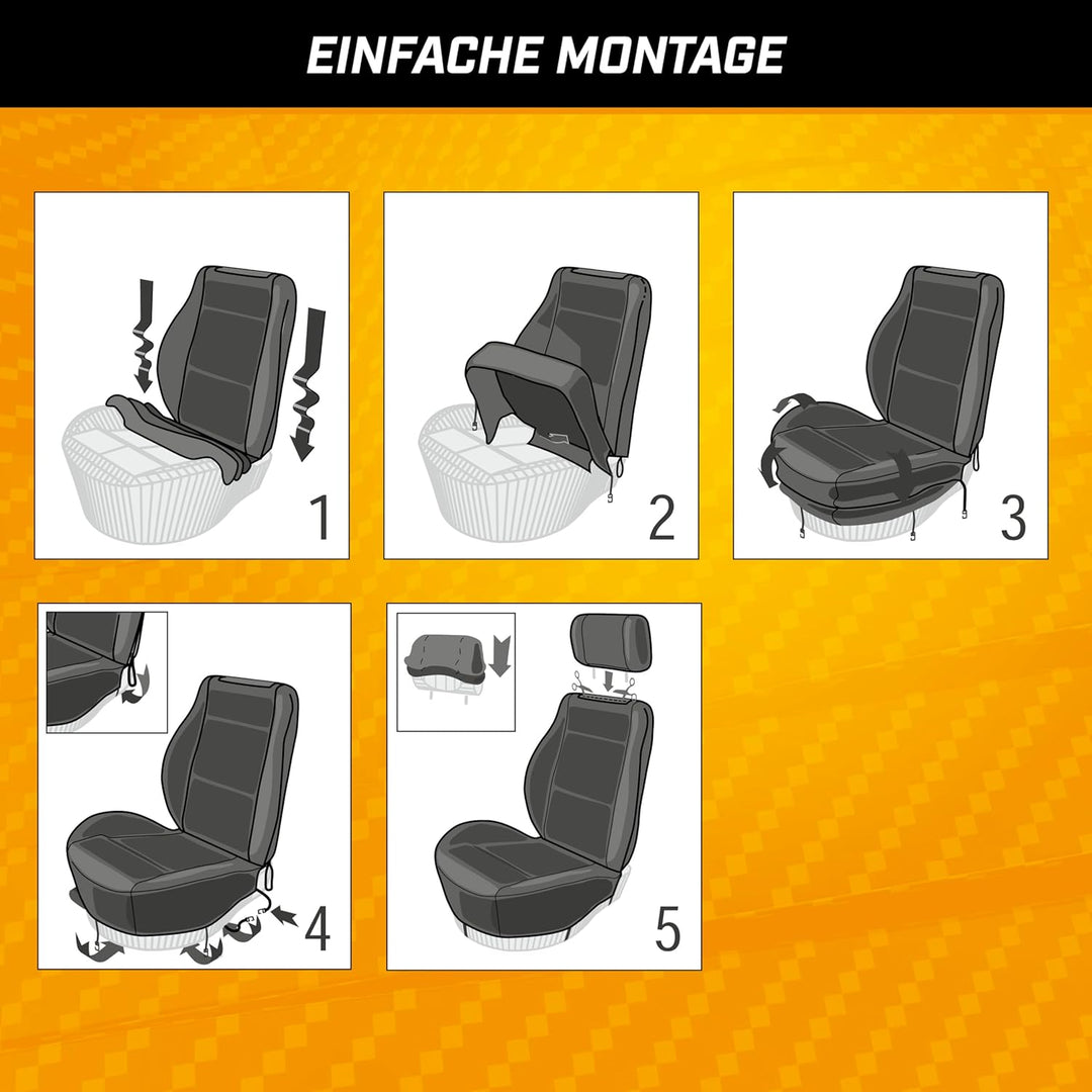 Walser Auto-Sitzbezug Caledon 2 Vordersitzbezüge, Universal PKW-Sitzbezüge Polyester, Auto-Schonbezü