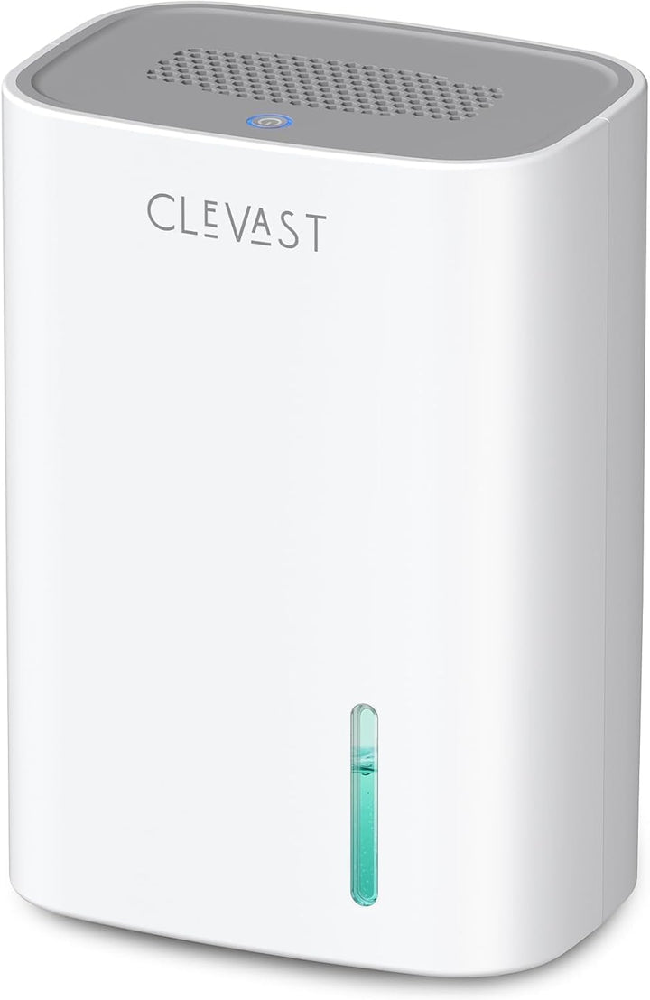 CLEVAST Elektrischer Luftentfeuchter (Weiss) | Automatische Abschaltung, Tragbares Design, Für Schla