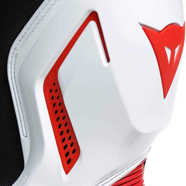 Dainese York D-WP Shoes, Motorradschuhe Wasserdicht Schwarz Weiss Lava Rot 45 EU, Schwarz Weiss Lava