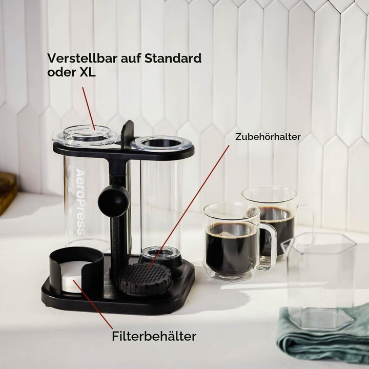 AeroPress Organizer-Ständer, Langlebige Kaffeebar-Station und kompakte Aufbewahrungslösung passend f