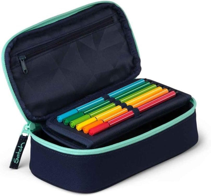 Satch Pack Schulrucksack Set 2tlg. inkl. Schlamperbox (Ocean Mint), Ocean Mint