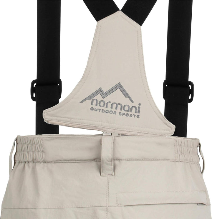 normani Outdoor Sports Herren Winter Softshellhose gefüttert mit abnehmbaren Hosenträgern und 4-Wege