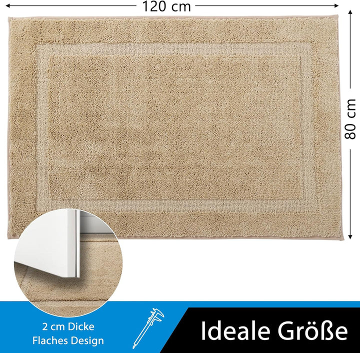 Oiilores Fussmatte 80x120 cm Innen, rutschfeste Schmutzfangmatte, Maschinenwaschbare Sauberlaufmatte