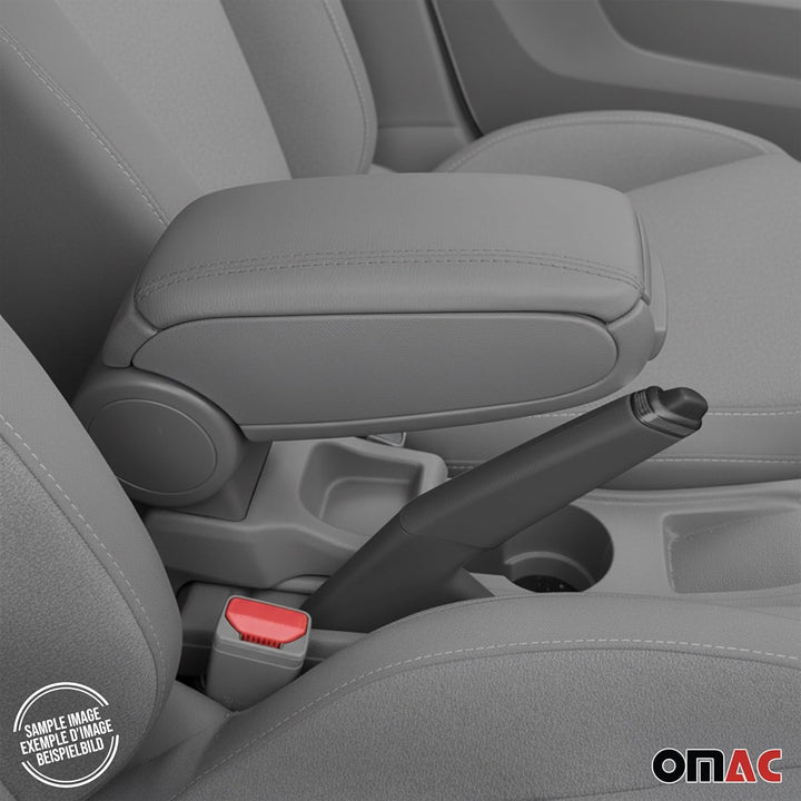 OMAC Armlehne für VW Touran 2003-2015 - Snap-On - ABS + Kunstleder - Keine Bohrung oder Installation