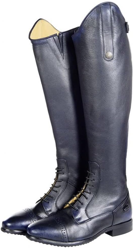 HKM - Damen Reitstiefel VALENCIA Leder cognac kurz Schwarz 37 EU, Schwarz 37 EU