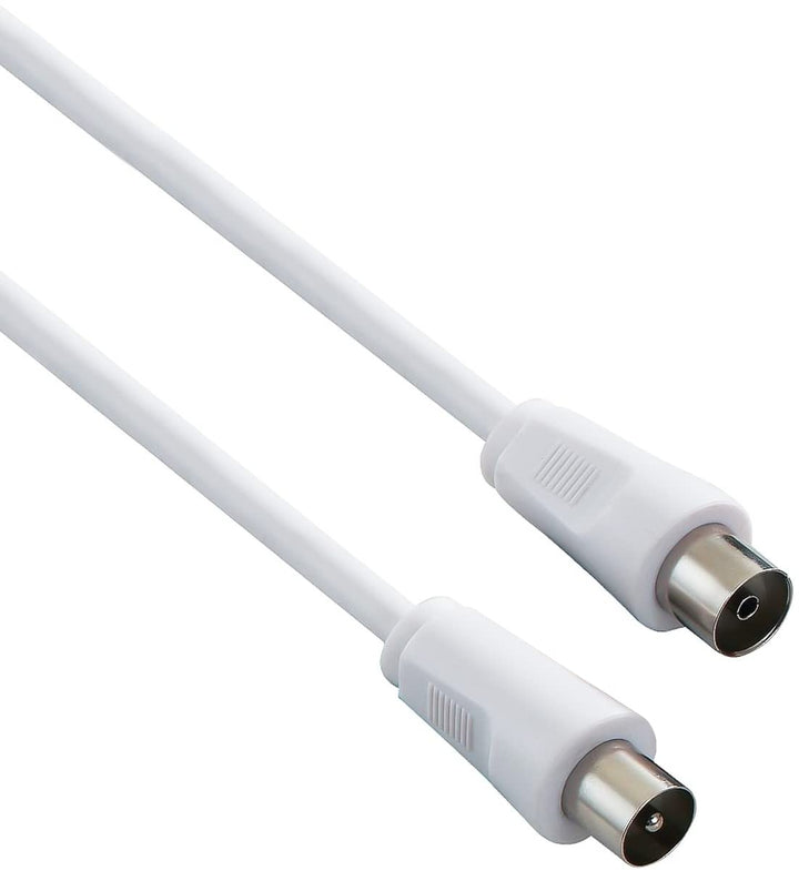 PremiumCord TV Koaxial Antennen Kabel 2m, 75 Ohm, IEC Stecker auf Buchse, Abgeschirmt - für DVB-C, D