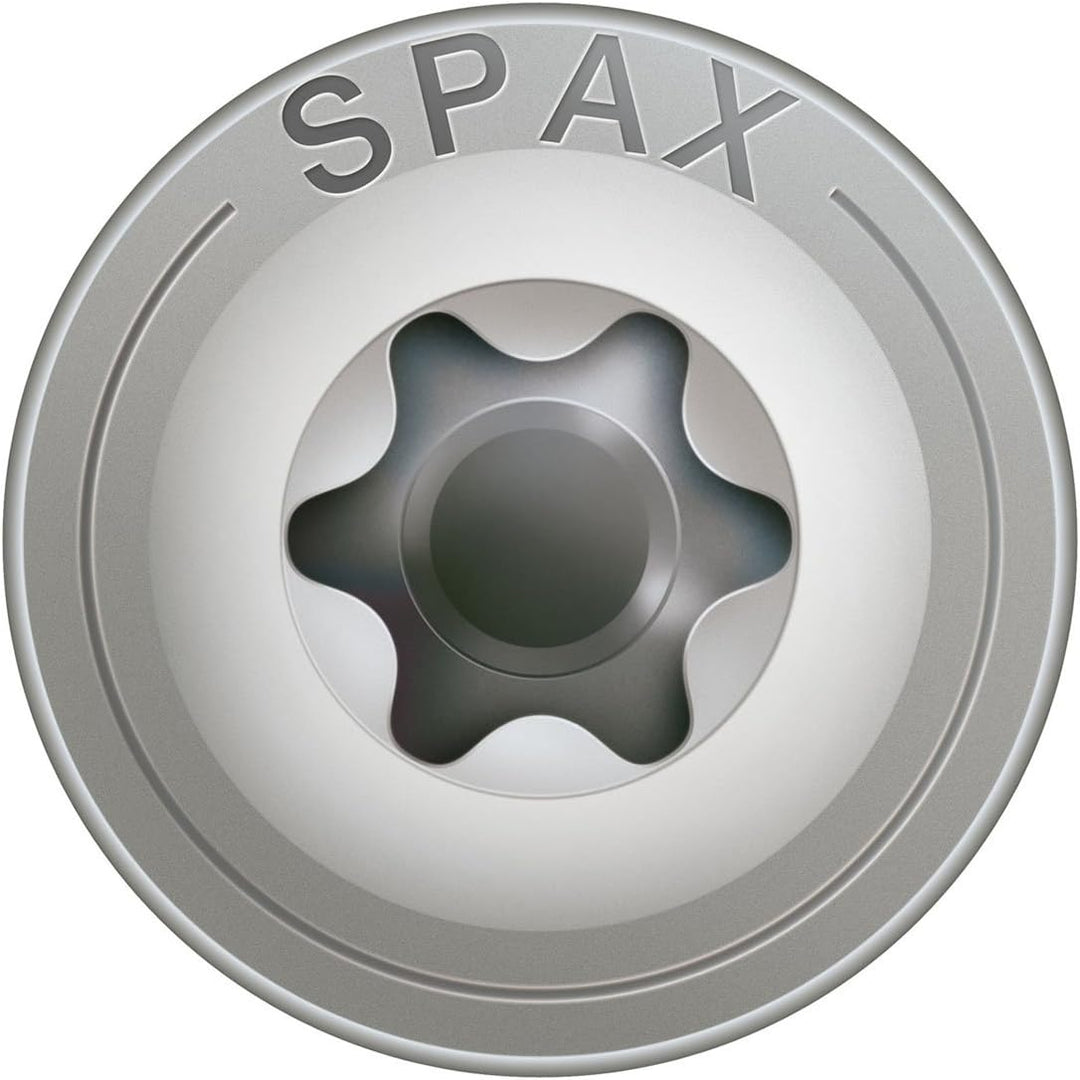 SPAX Holzbauschraube aus Edelstahl rostfrei A2, 8,0 x 140 mm, 50 Stück, T-STAR plus, Tellerkopf, Tei