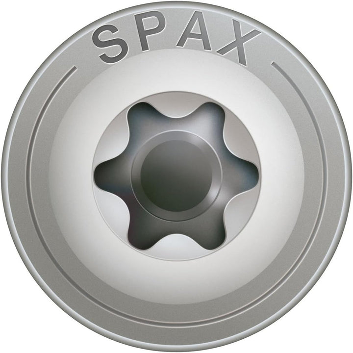 SPAX Holzbauschraube aus Edelstahl rostfrei A2, 8,0 x 140 mm, 50 Stück, T-STAR plus, Tellerkopf, Tei
