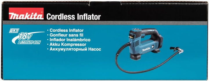 Makita DMP180Z Akku-Kompressor 8,3 bar 18 V (ohne Akku, ohne Ladegerät) Blau, Silber