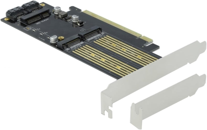 Delock PCI Express x16 Karte zu 1 x M.2 Key B + 1 x NVMe M.2 Key M + 1 x mSATA