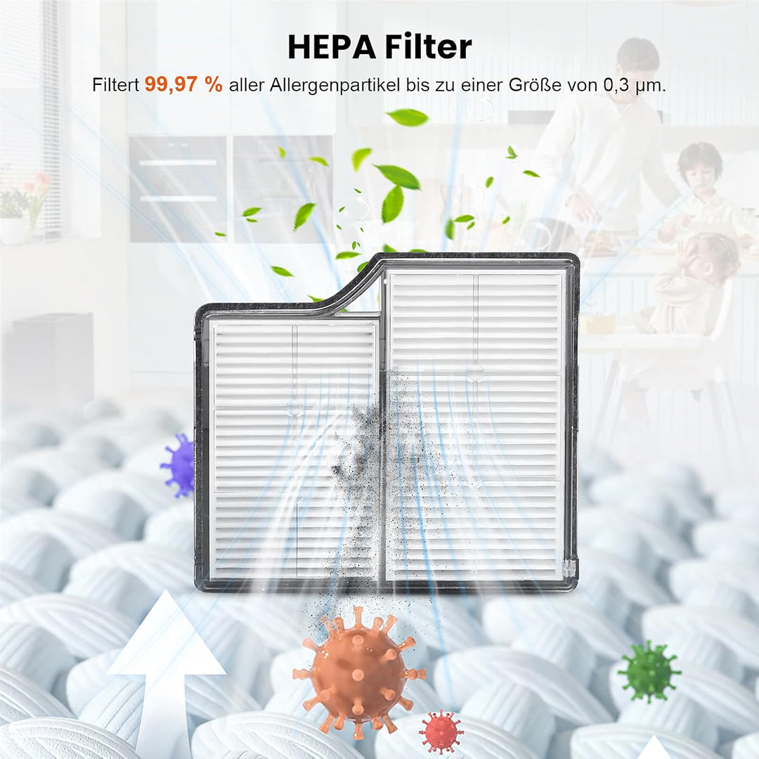 26 Stück Zubehör für Roborock Saros 10 Saugroboter, 2 Hauptbürste 6 Staubbeutel 4 Wischtücher 4 Seit