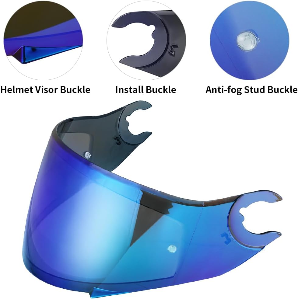 Helmvsier für Shark D Skwal D-Skwal 2 Spartan,Motorradhelm Visier,Motorrad Windschutz Helm Objektiv