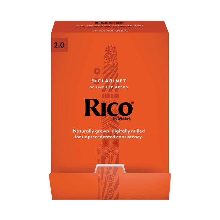 Rico by D'Addario Bb-Klarinettenblätter | Hochpräzise gefertigt | Böhm | Klarinettenblätter 2 Stärke