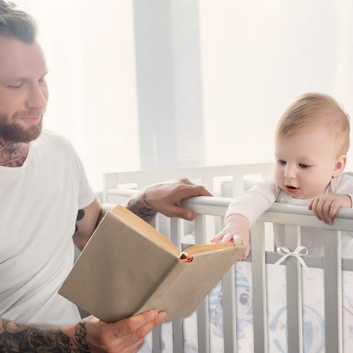 Aolso Bettumrandung Babybett, 2 Stück Nestchen für Kinderbetten Kantenschutz Baby Babybett, Atmungsa