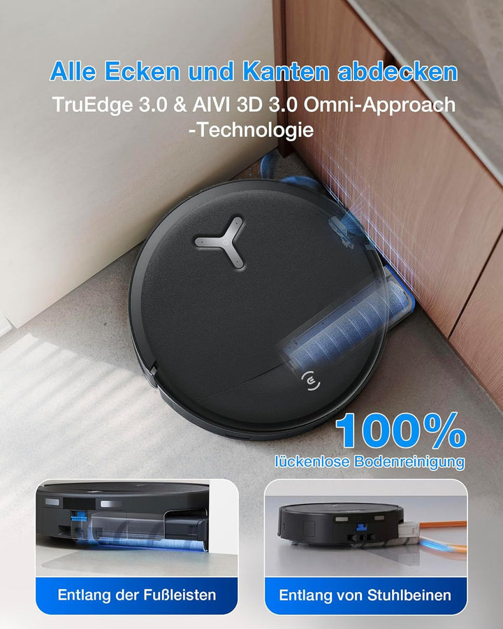 ECOVACS DEEBOT T80S Omni Saugroboter mit Wischfunktion, Roboterstaubsauger 24.800 Pa, OZMO Roller 2.