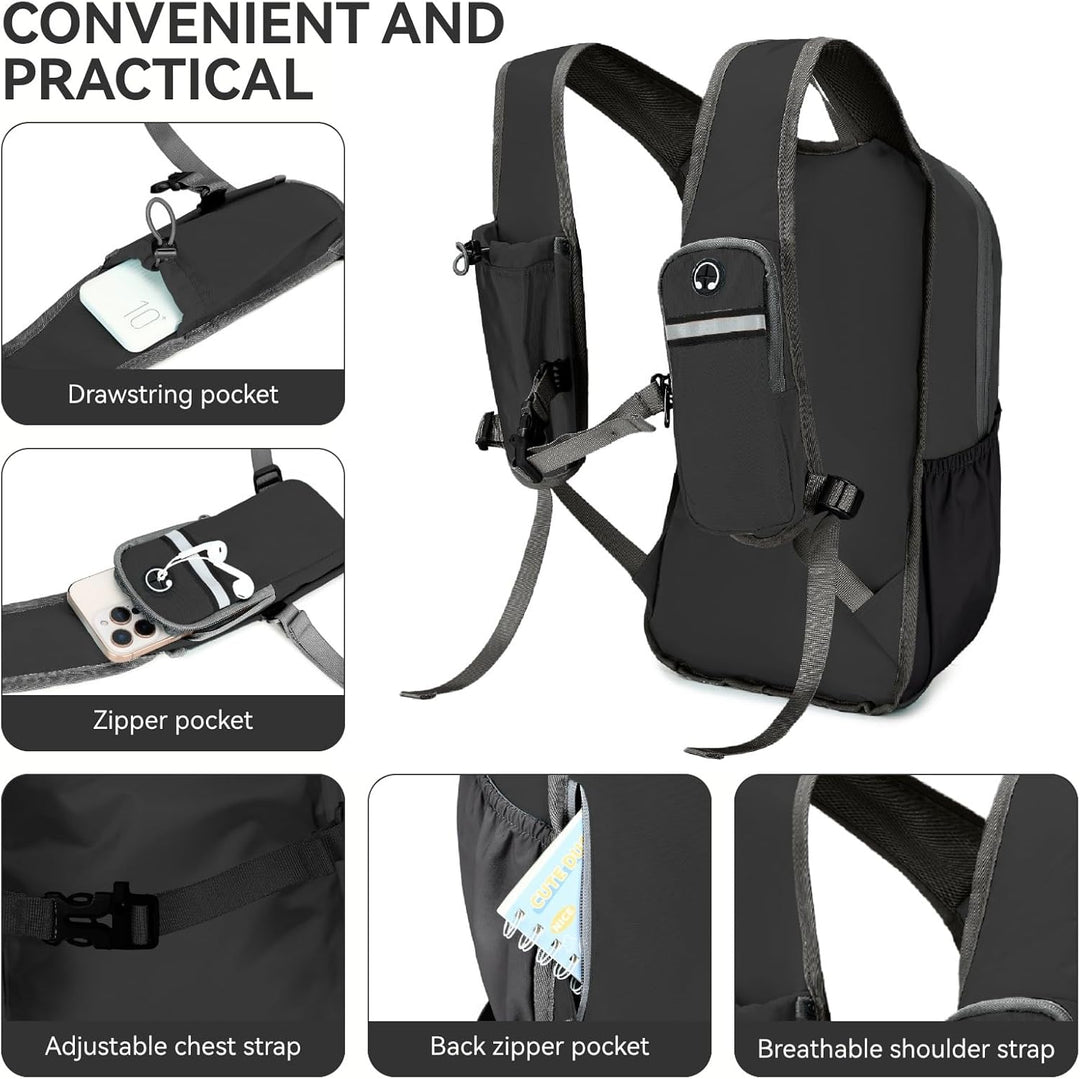 UtiaMiaoGonGo 15L Wanderrucksack Kleiner Damen Herren Leichter Faltbarer Daypack Tagesrucksack Trekk