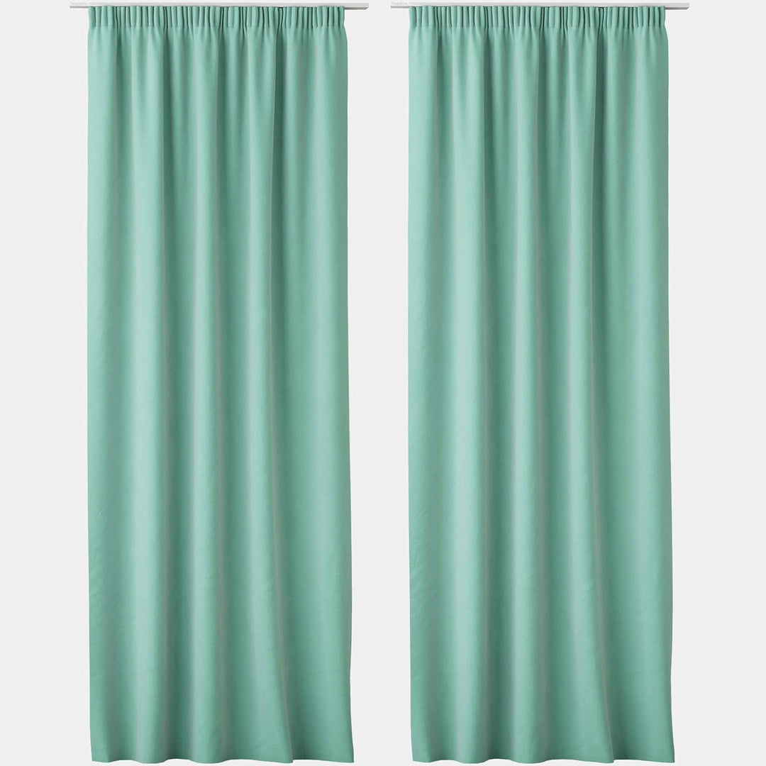 JEMIDI 2x Vorhang blickdicht 140x250cm - 2er Set Gardine mit Kräuselband Universalband - 100% Polyes