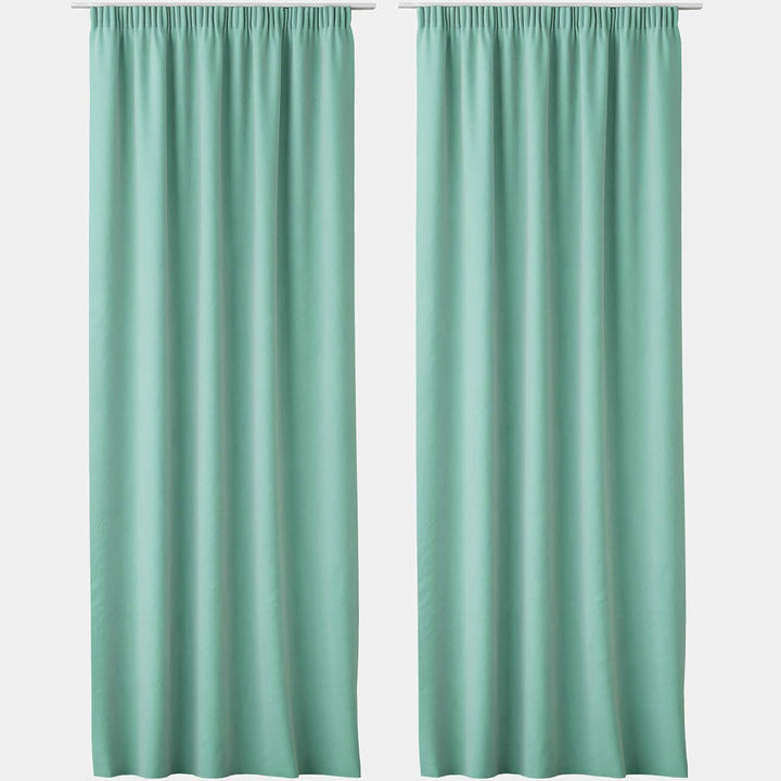 JEMIDI 2x Vorhang blickdicht 140x250cm - 2er Set Gardine mit Kräuselband Universalband - 100% Polyes