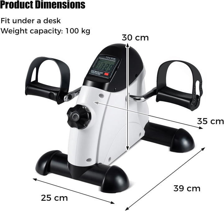 KOMFOTTEU Pedaltrainer für Arm- & Beintraining, Unter-Schreibtisch Fahrrad, Beintrainer Armtrainer m