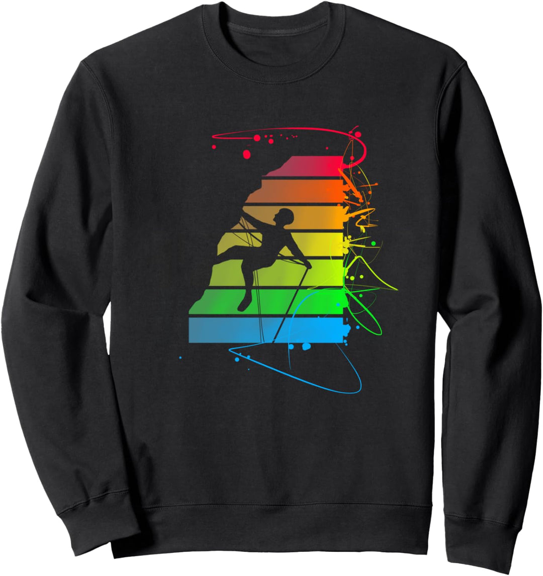 Retro Klettern Geschenk Sweatshirt