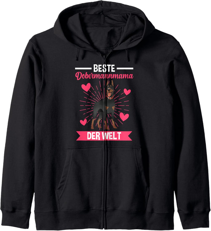 Dobermann Dobermannmama Kapuzenjacke