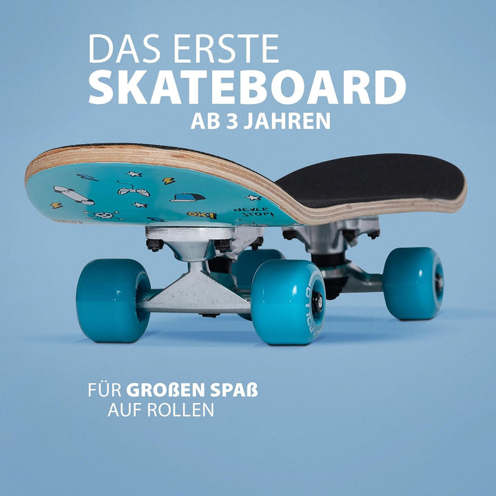 Apollo Kinder Skateboard, | kleines Komplett Board mit ABEC 3 Kugellagern und Aluminium Achsen | Coo