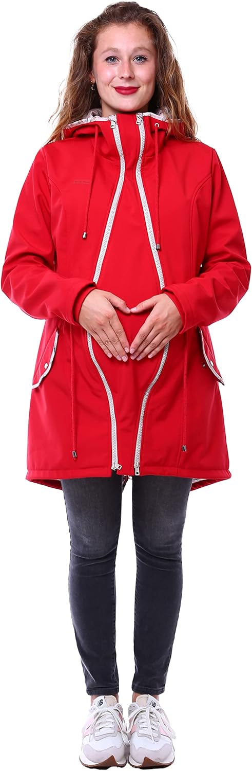 Viva la Mama 4in1 Trageparka für Tragen auf dem Rücken oder der Brust, Allwetter Softshell - PINA S