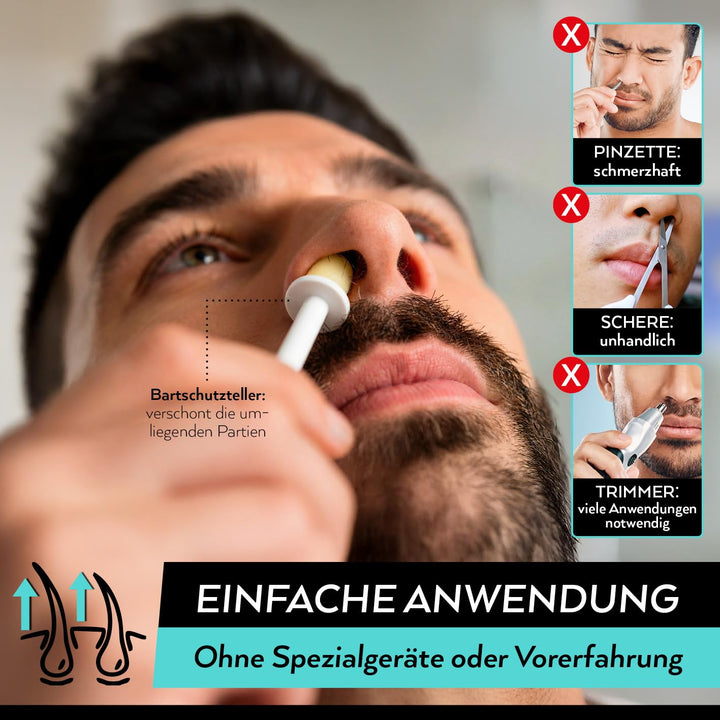 24 Wachs-Sticks zur Entfernung von Nasen- &amp; Ohrenhaaren | Die hygienische und langanhaltende Art der