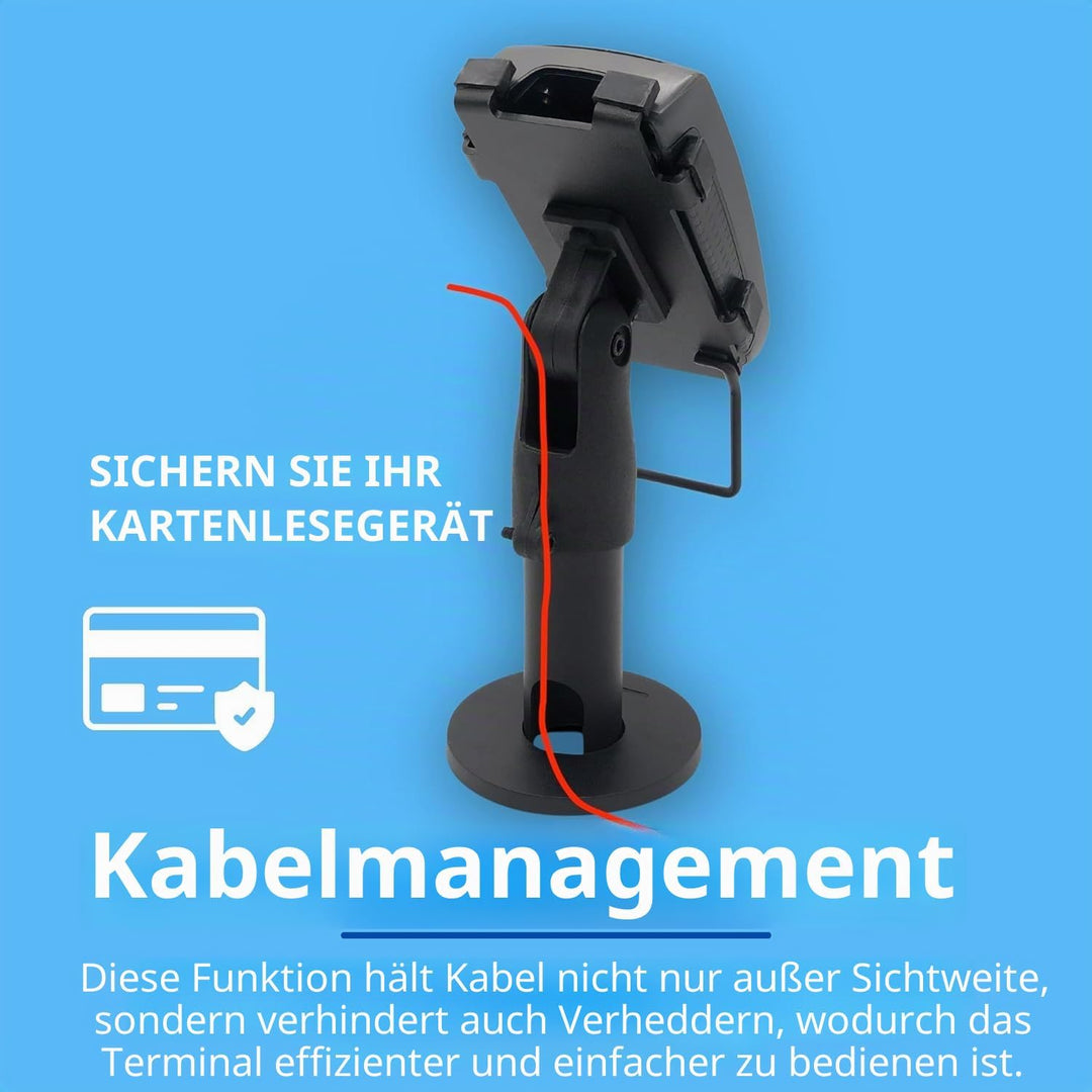 Stand PAX S80 Card Reader Payment Terminal, Swivels 180 ° and Tilt 45 ° 3M Adhesive Professional for