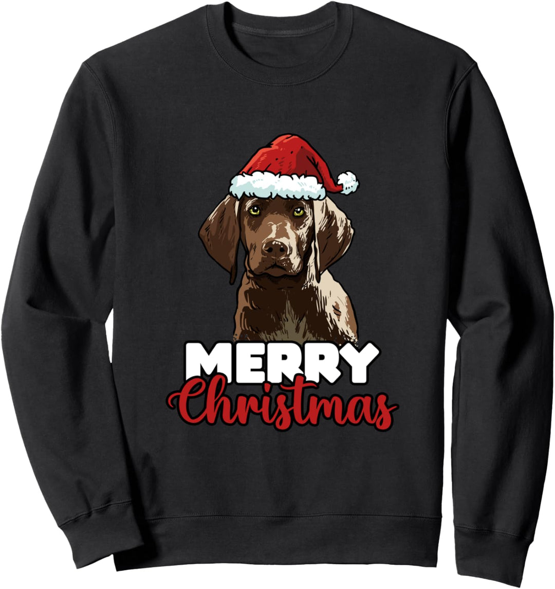 Merry Christmas Deutscher Kurzhaar Hundelieber Geschenk Sweatshirt