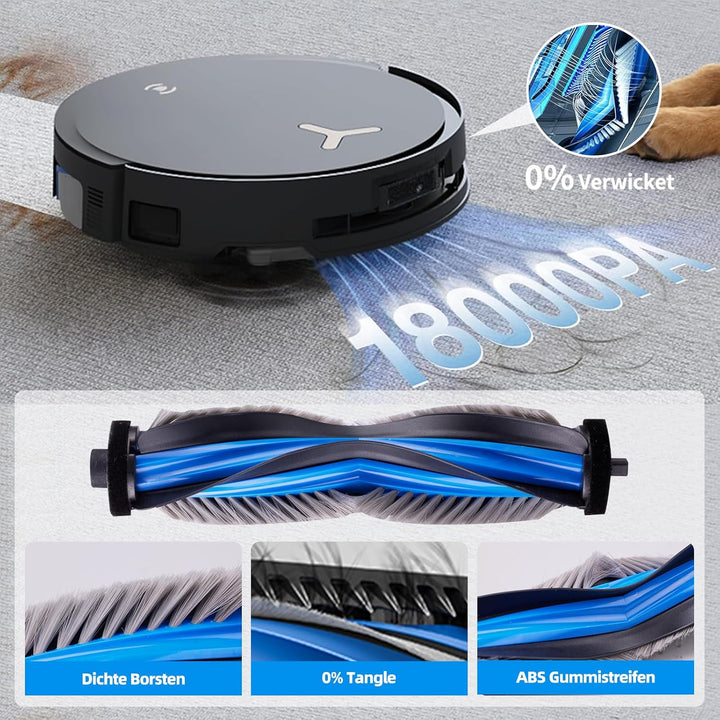 21 Stück Zubehörset für ECOVACS DEEBOT X8 PRO OMNI / X8 OMNI / X8 Saugroboter, Ersatzubehör 2 Hauptb