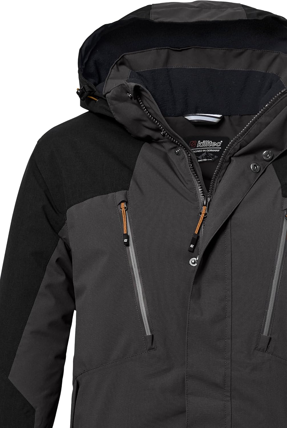 Killtec Herren Kow 25 Mn Jckt Funktionsjacke/Outdoorjacke mit abzippbarer Kapuze L anthrazit, L anth