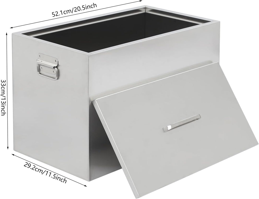 Wasserbad-Einkochtopf, 50L, Edelstahl 201, Einkochtopf für den Herd, Rechteckig, Silber, 52,1x29,2x3