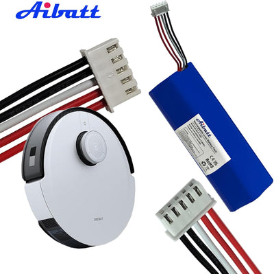 Aibatt 14.8V 5200mAh Li-lon Akku, Ersatzakku für Ecovacs Deebot T8 Pure,T8+, Deebot T9, Deebot T10,