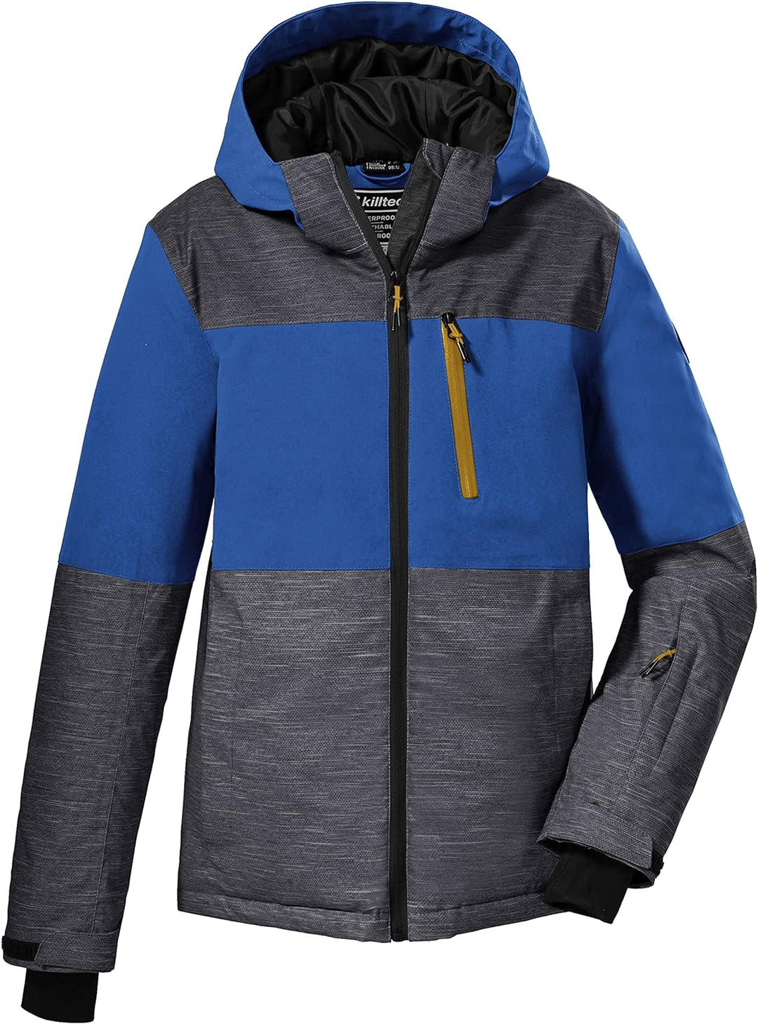 killtec Jungen Skijacke/Funktionsjacke mit Kapuze und Schneefang KSW 181 BYS SKI JCKT, anthrazit, 11