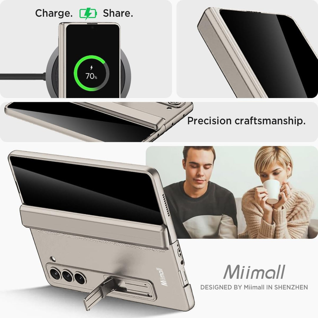 Miimall Kompatibel mit Samsung Galaxy Z Fold 6 Hülle mit Displayschutz Anti-Peeping+Magnetischer Sch